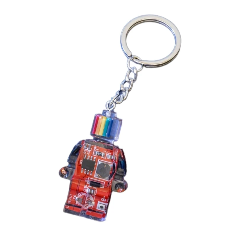 Fast Reach Electronic Robot Keychain Handmade Jewelry Rings for