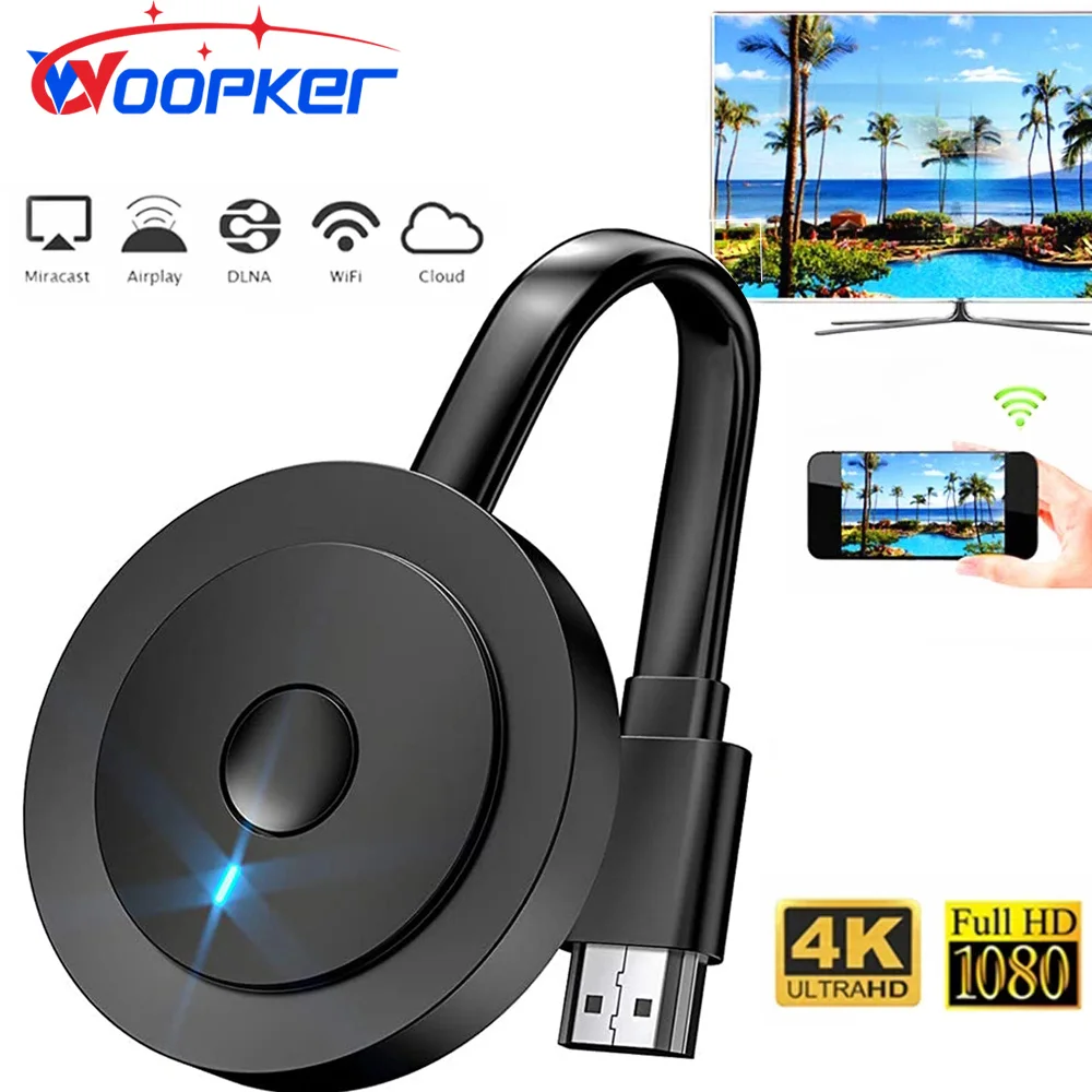 Tv Stick 2.4G/5G Wifi 1080P Display Ricevitore Per Google Anycast Tv Ricevitore Hd Miracast Tv Dongle Per Ios Android