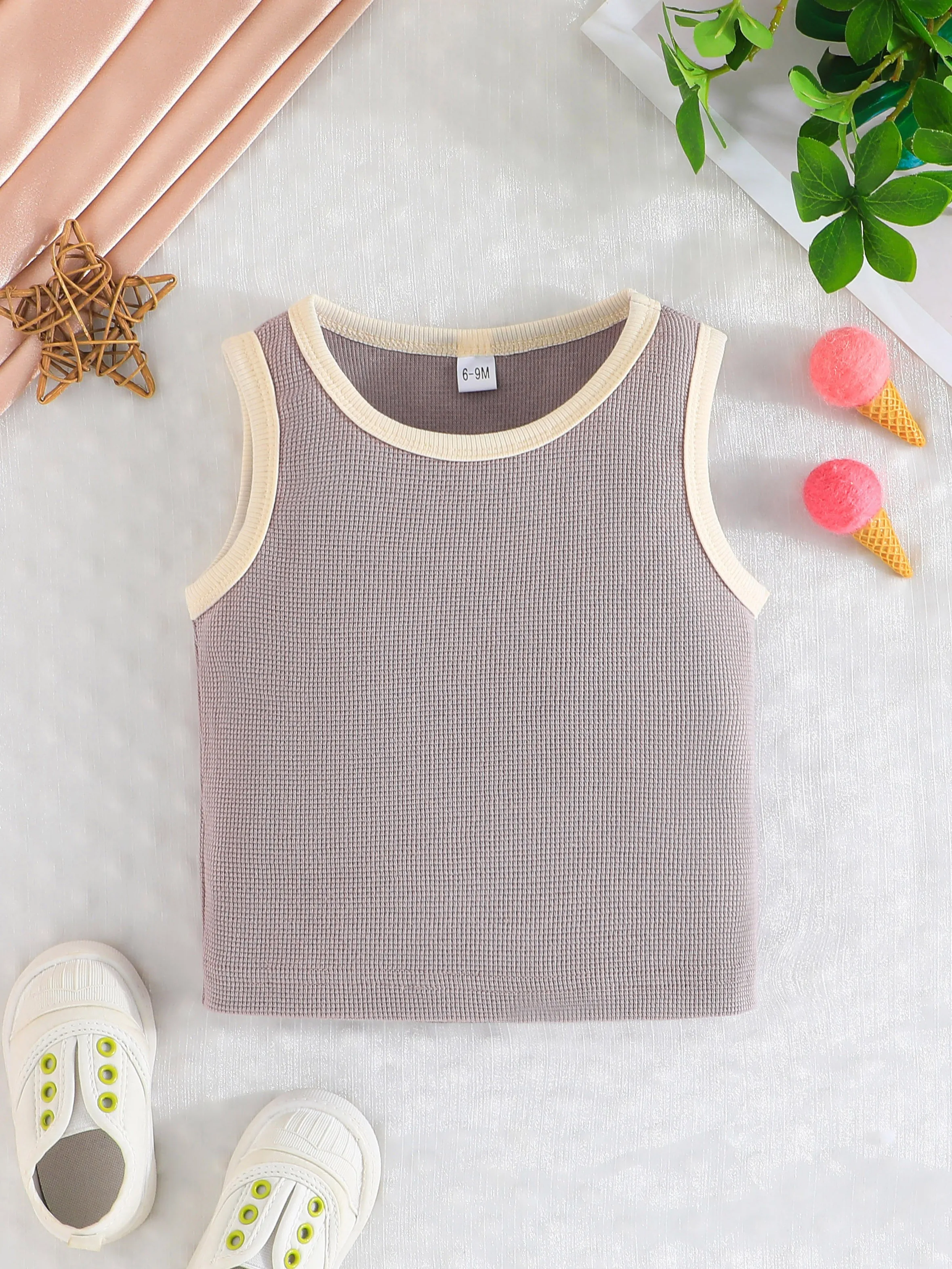 4Piece/L Summer Kids Tops Clothes Tank Sleeveless Breathable Cotton Children T-shirt Vest Top Clothing Outfit Boys Girls