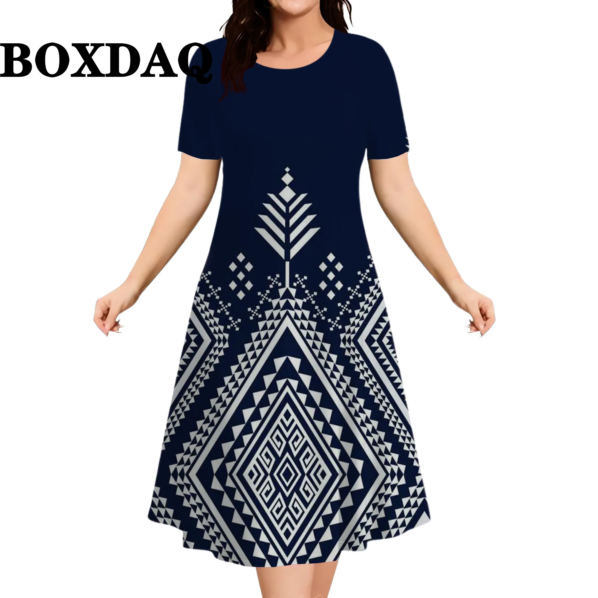 2026 New Floral Graphic Print Women’s Dresses Elegant Ladies Summer Dress Casual Retro Plus Size Female Fashion Loose Dress 9XL