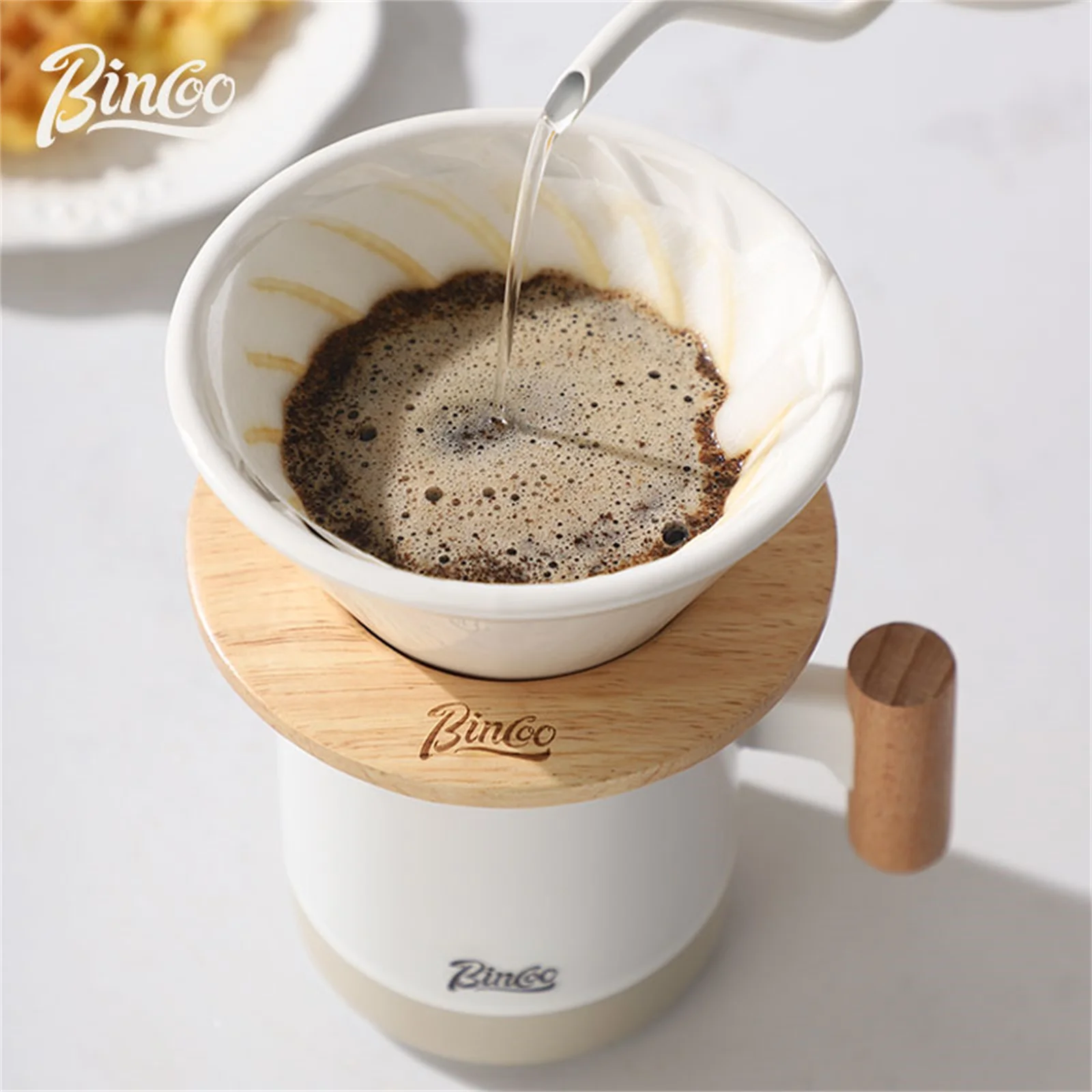 بينكو طقم قهوة سيراميك مرشح قابل لإعادة الاستخدام