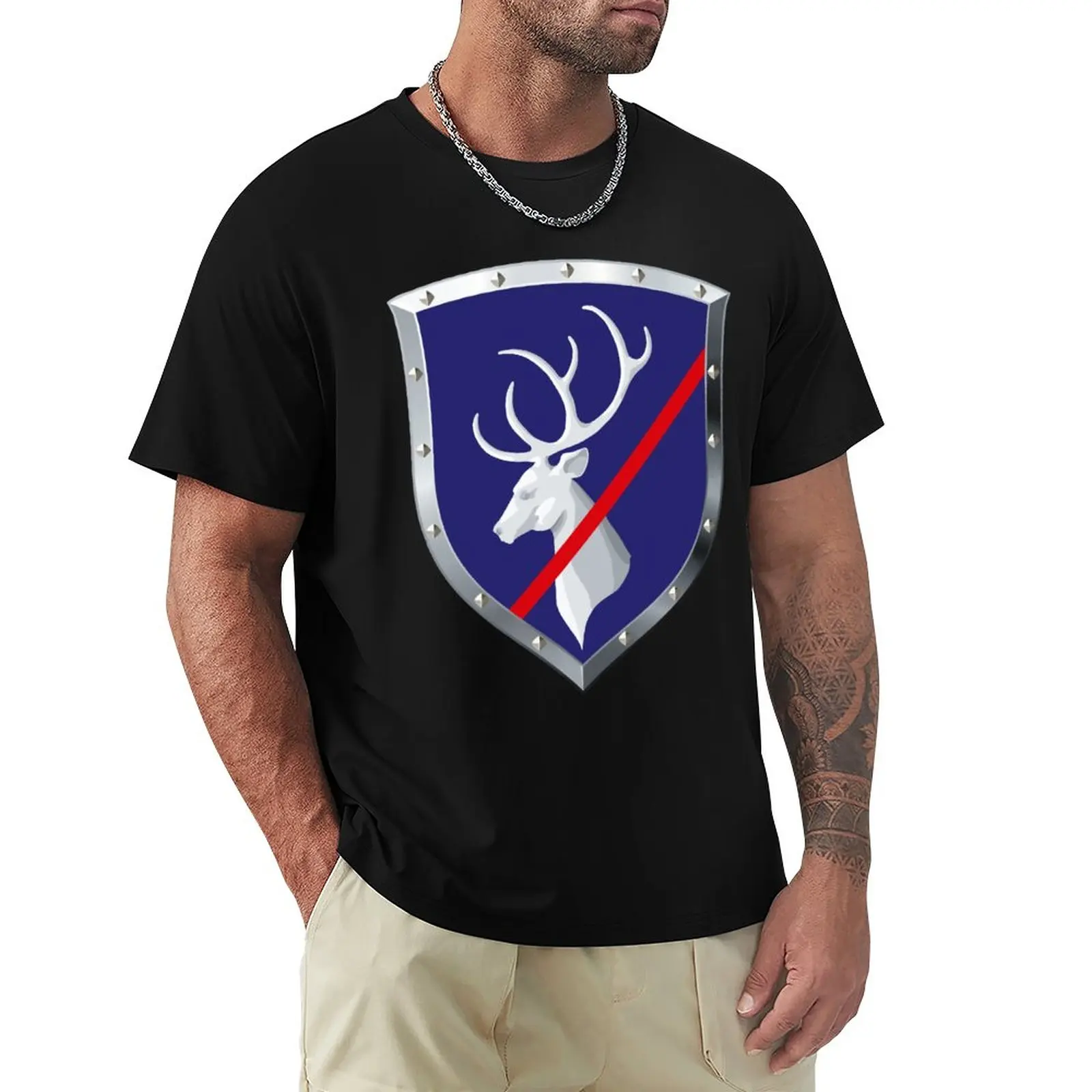 

The Barred Buck T-Shirt Short sleeve tee plain for a boy men clothes