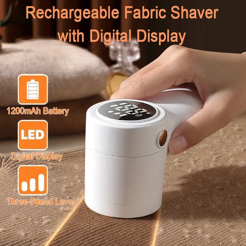 Xiaomi Electric Lint Remover for Clothing Portable Hair Ball Trimmer Rechargeable Fabric Shaver 3-Speeds with Digital Display 3