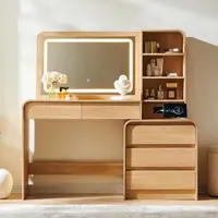 50 Natural Lighted Makeup Vanity Desk with Mirror and Charging Station for Women & Girls Bedroom 6