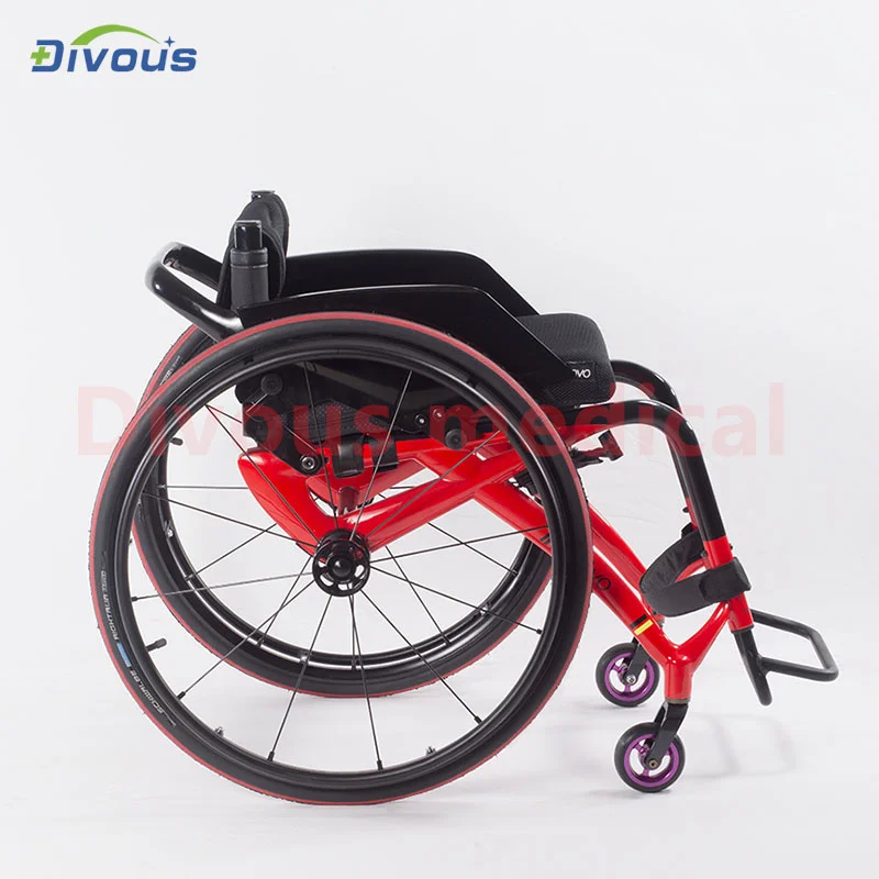Leisure Style Sport Active Wheelchair Carbon Fiber Shock Absorption Sports Wheelchair