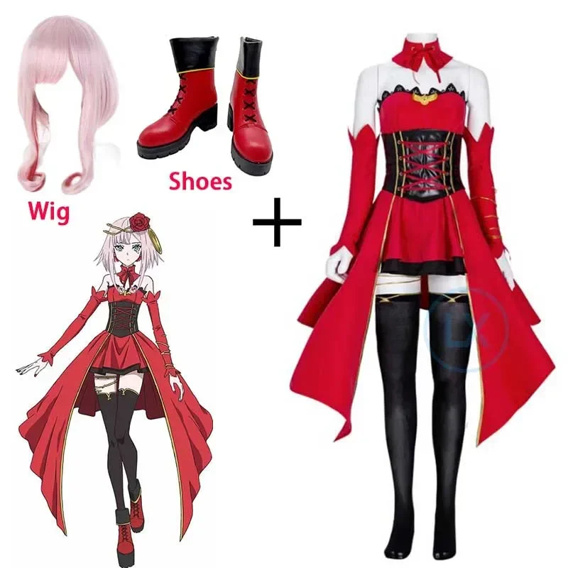 Anime Takt Op.Destiny - Destiny Costume Cosplay Abiti Halloween Carnival Suit Women Girls Red Dress Clothes