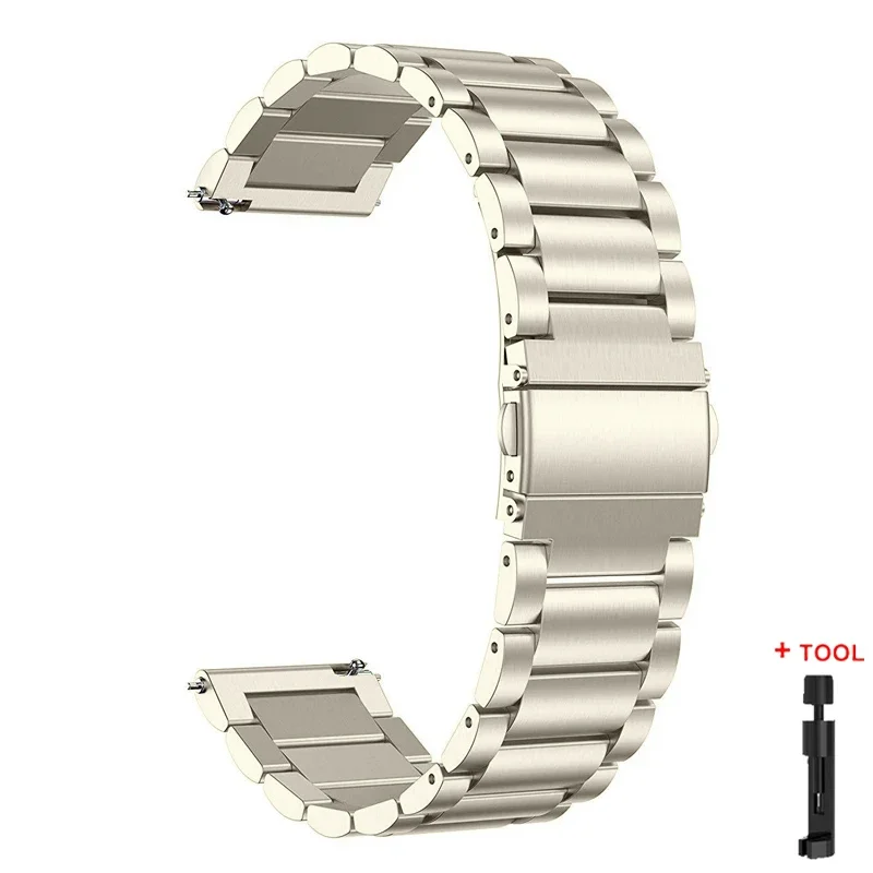 Stainless Steel Smartwatch Bracelet, 20mm/22mm Strap
