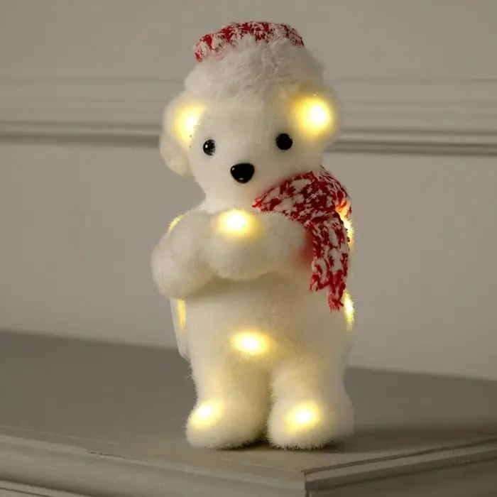 Figure light luazon lighting &quotbear in Red&quot 13 led 23*9*7 cm fixing from batteries White | Лампы и освещение