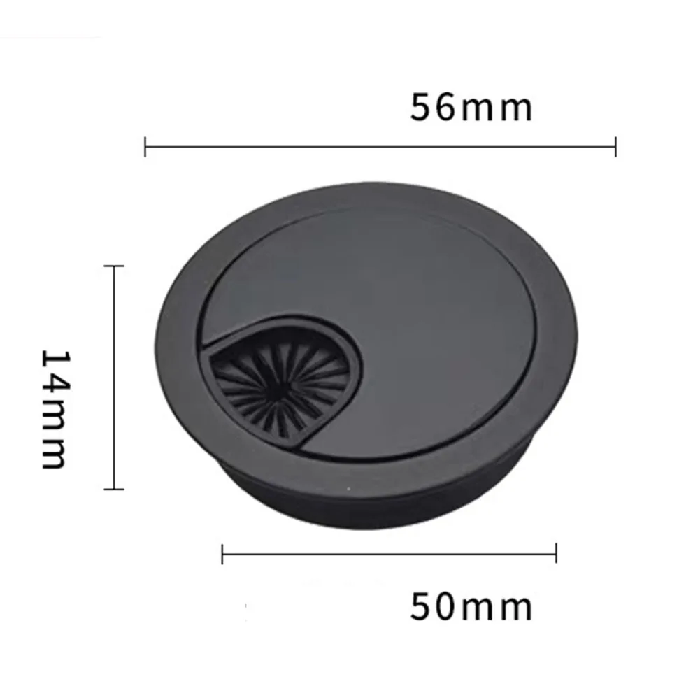 Tidy Your Cables with Ease using our Desk Metal Grommet Table Cable Tidy Wire Hole Cover, Silver Color, 60mm Size