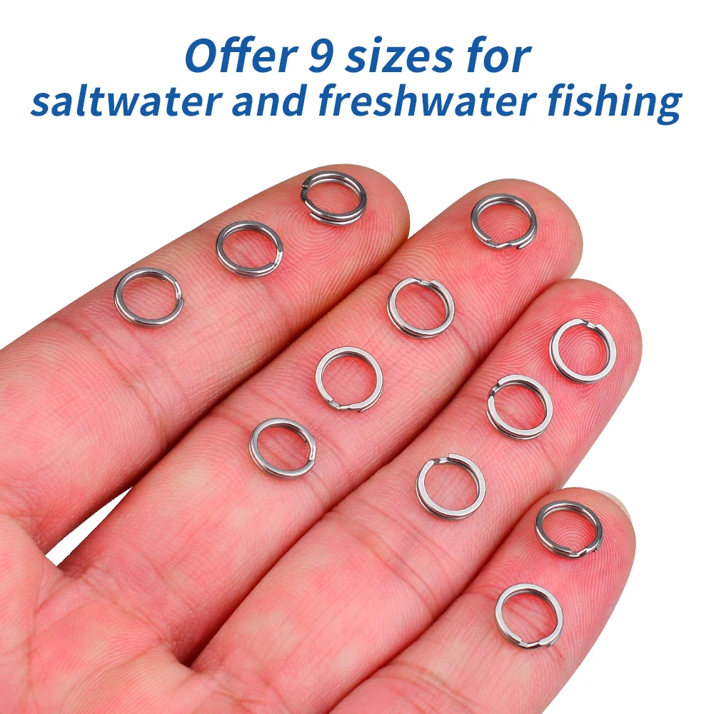 Fishing Accessories Fishing Tackle Fishing Line Connectors PROBEROS 30Pcs/lot Stainless Steel Double-layer Fishing Split Rings 0-8# Fishing Connector Accessories tackle