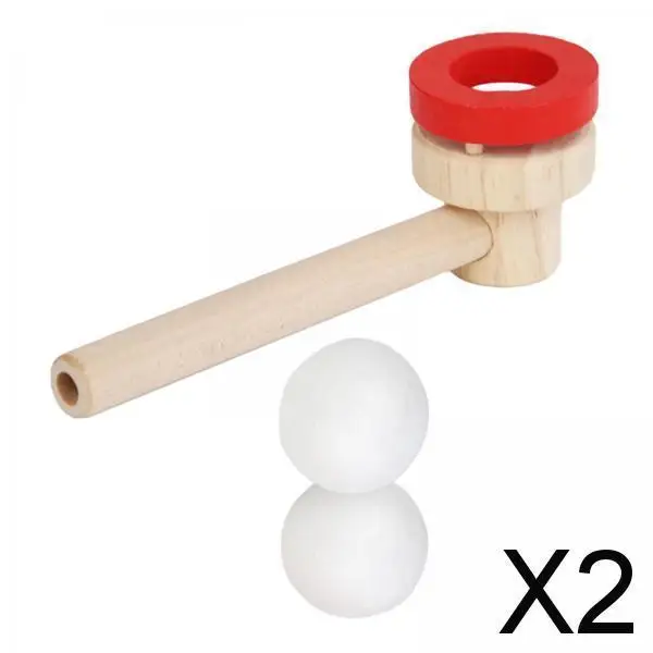 

2xBalls Blowing Toys Floating Ball Game Toy for Communication Balance Activity