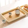 Bamboo Tray Diamine Japanese Dinner Plate Imitation Bamboo Pattern Tea Tray Plastic Storage Tray Thickened Fall-proof Tray 5
