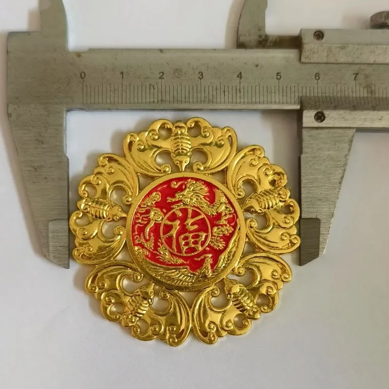 Wufu Linmen hollow spending ornament double-sided relief paint bat means spending money pendant Nafu home jewelry