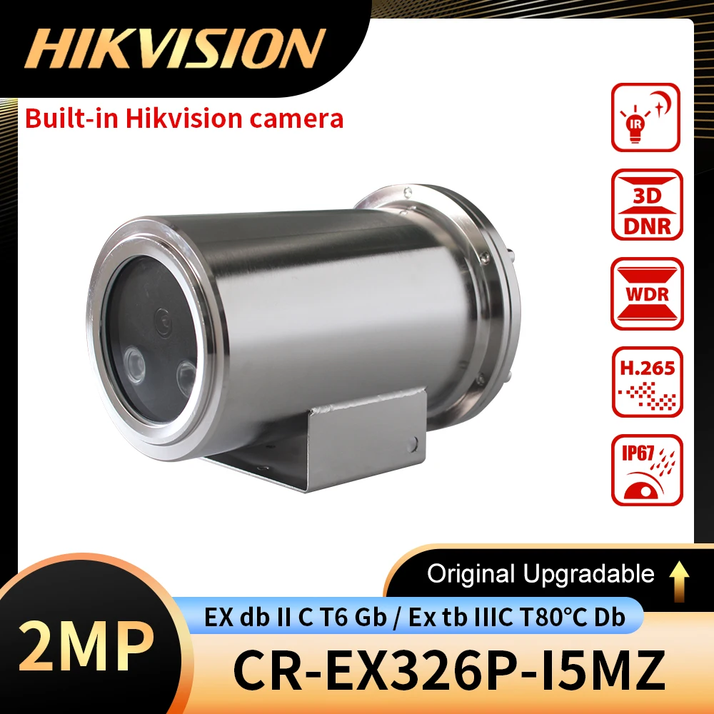 Telecamera Antideflagrante 2Mp/4Mp Telecamera Hikvision Integrata Supporto In Acciaio Inossidabile 304 Poe Hik-Connect App Ir 50M