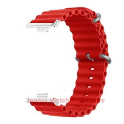 Silicone Sports Wristband Bracelet for Huawei Watch FIT Series (Red)