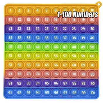 Learn 1-100 Numbers Figures Counting Pop Toy Math Games, Math Teaching Manipulatives Montessori Educational Toys for School Kids 1