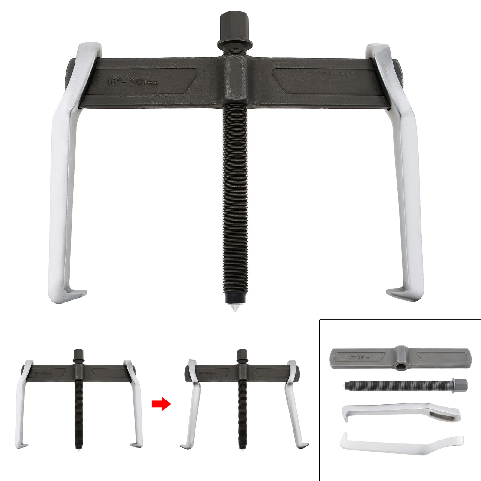 10 inch Two Claws Puller Separate Lifting Device Strengthen Bearing Puller Rama Auto Car Repair Tools Single Hook Claws