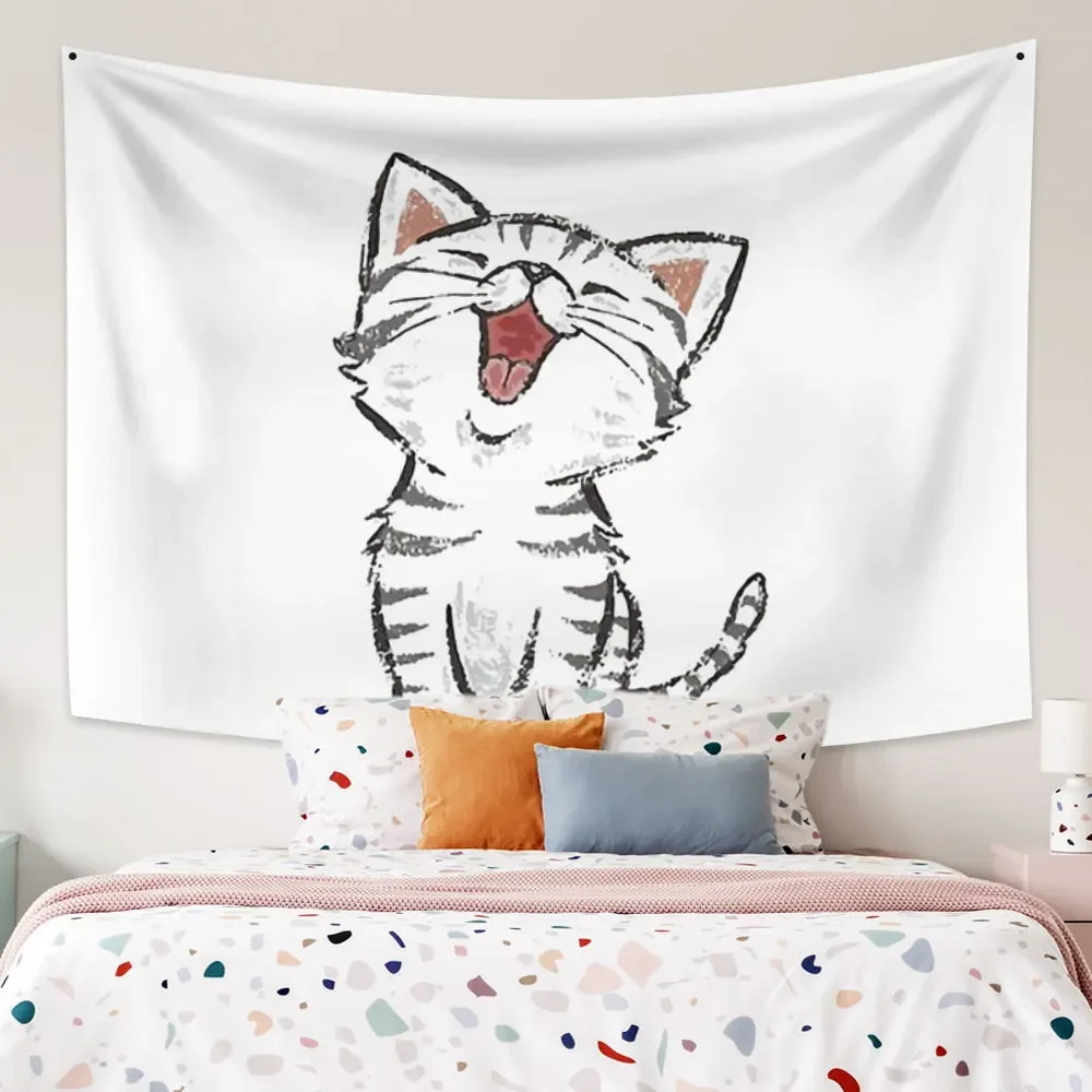 

Cute Cat Tapestry Bohemian Decoration For Female Room Tapestries Kawaii Room Decoration Wall Pendant Tapestries