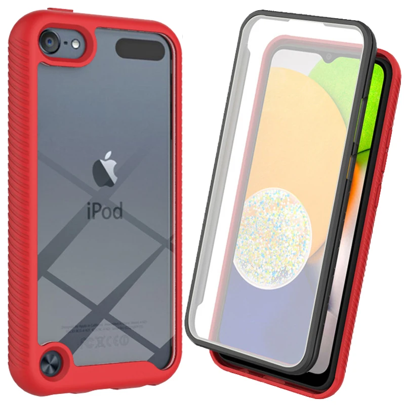 360° Shockproof Crystal Case with PET Front Film Armor Bumper