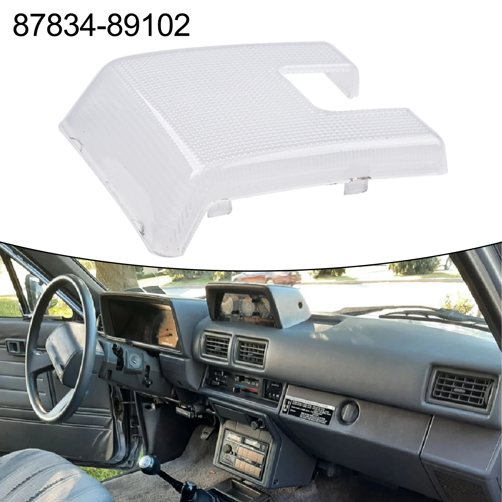 1PC Roof Overhead Dome Lamp Cover 87834-89102 Plastic For Toyota- For 4Runner- Pickup 84-88 Direct Replacement