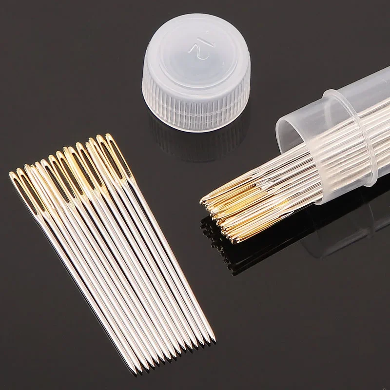 30PCS/BOX Gold tail Sewing Needle NO.22/24/26 Embroidery Fabric Cross Stitch Darning Needles Stainless steel DIY Craft Tools Sewing Needles