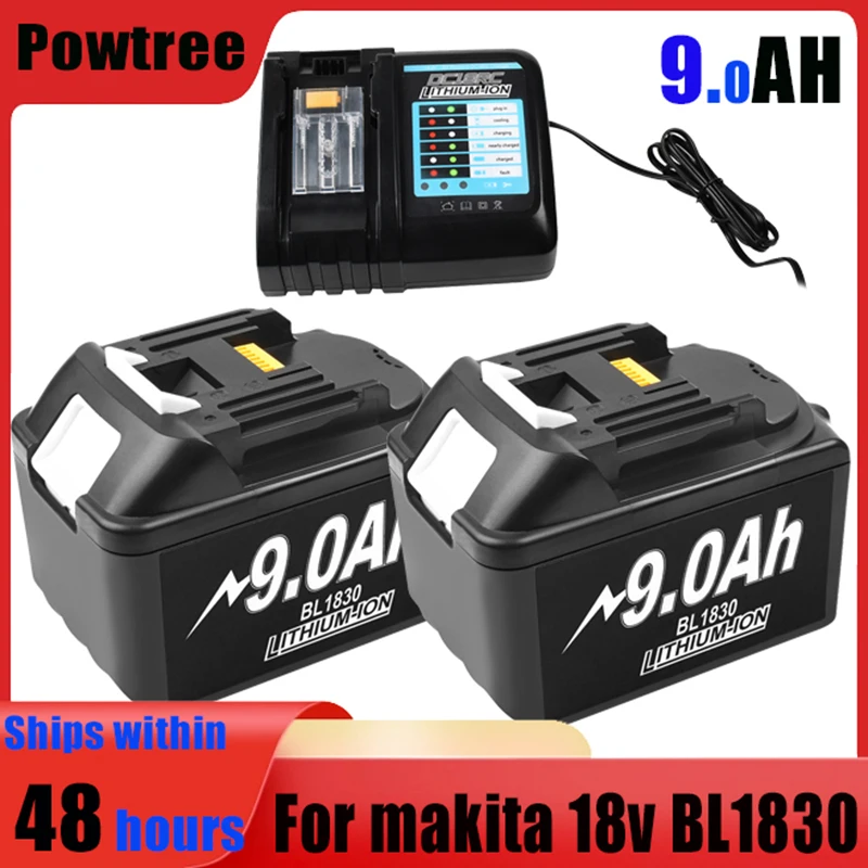 Bateria Li-ion para Makita Ferramenta Elétrica Bl1860 Bl1860b Bl1840 Bl1850 Bl1830 Bl1860b Lxt 400 9000mah