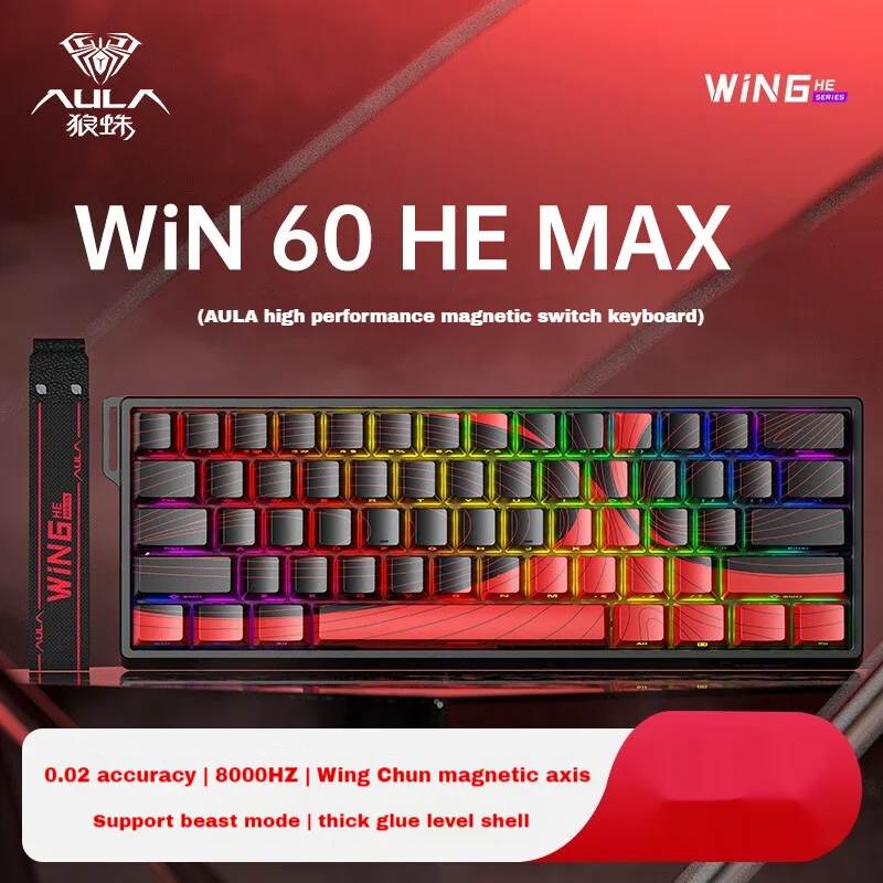 AULA WIN60 WIN68 HE MAX Magnetic Switch Keyboard Wired 8k Polling