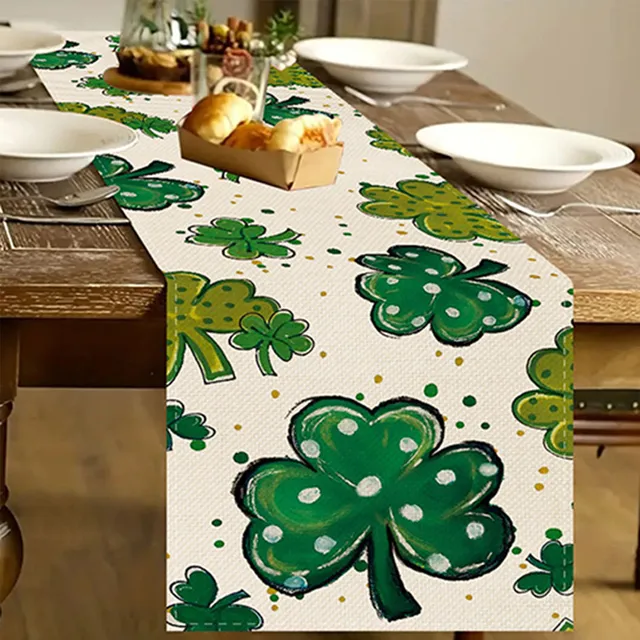 Linen Table Runner St. Patrick's Day Irish 6