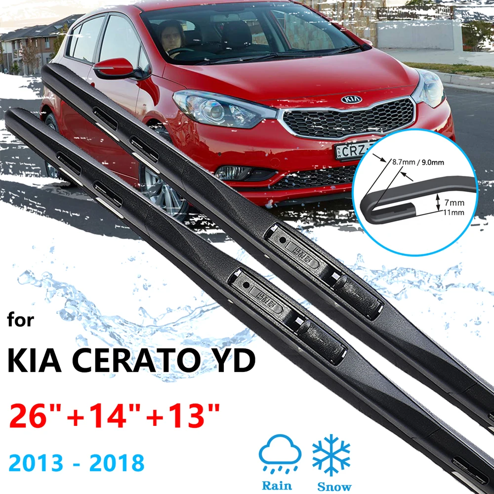 For Kia Forte Cerato Yd K3 20132018 Front Rear Set Kit Wiper Blades