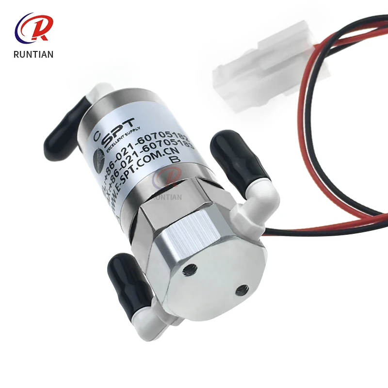 Válvula Solenóide Original para a Impressora Solvente de Allwin Spt 24v 5.5w 8w Curva Reta 3-way Válvula Solenóide para Impressora Digital - Imagem 3
