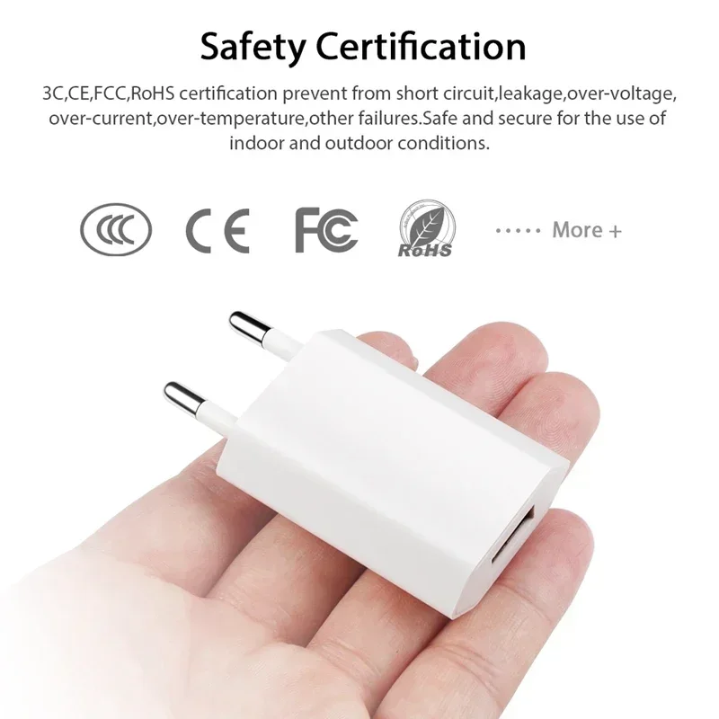 Mobile Phone charger European EU Plug USB AC Travel Wall Charging Charger Power Adapter For Apple iPhone Huawei Xiaomi 5v 1A