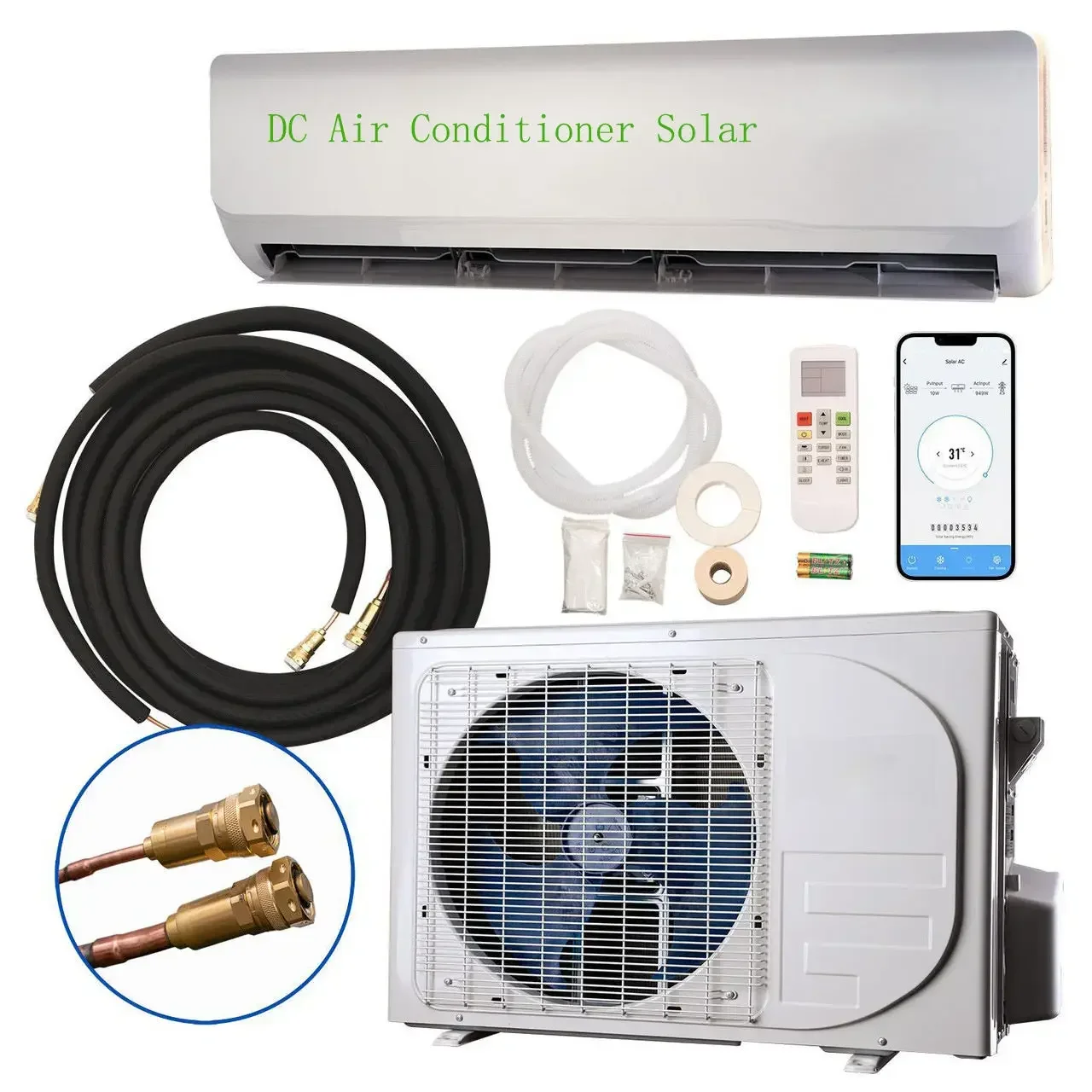 Solar Air Conditioner for Home Complete Set Price 24000btu 48v Ac Dc Solar Powered Portable Air Conditioner Solar System 2