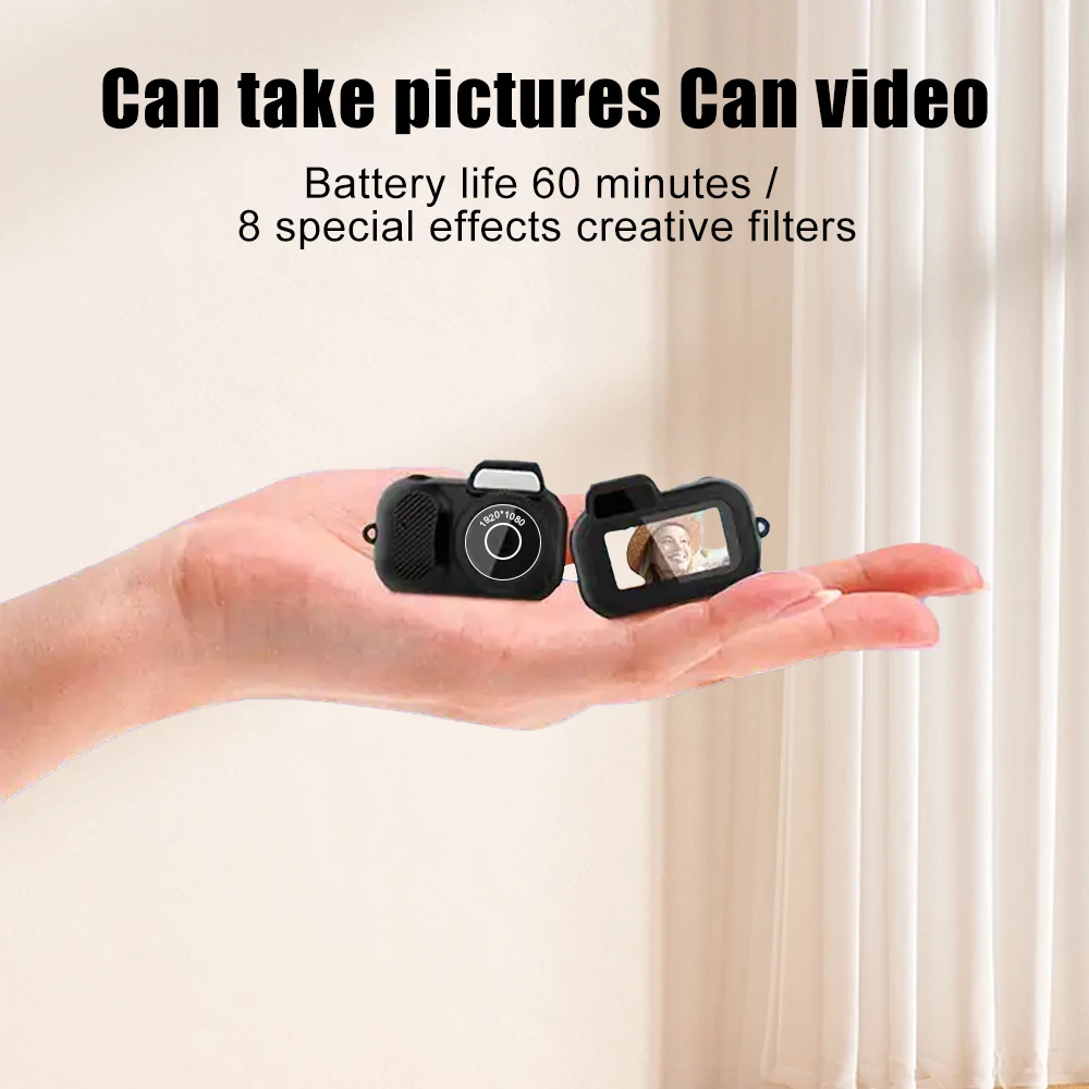 Mini Camera With Screen Indoor Outdoor Sport HD 1080p Portable Support TF Card mini camera