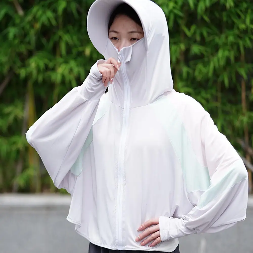 Cooling UV Protection Clothing UPF 50+ Women Sun Protection Clothing Ultra-thin Breathable Quick-drying Sun Jacket