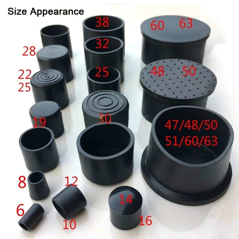 16Pc Rubber Stoelpoot Caps Meubels Voet Tafel End Cap Covers Floor Protector Voor Meubels Leveling Voeten Pijp Stekkers stofkap