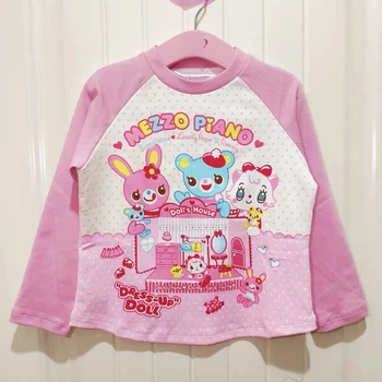 Japanese Kawaii Cartoon Print Y2k Tshirts Harajuku Contrast Patchwork Fairy T-shirt Top Women Aesthetic Slim Fit Casual Tees 1