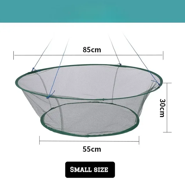 80cm Loose Mouth Folding Drop Fishing Net Shrimp Catcher Tank Casting Network Fish Eels Trap Cage Prawn Bait Crab Netting 3