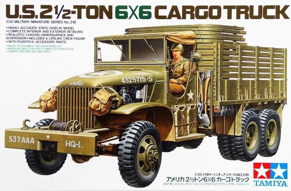 Tamiya 35218 1/35 Kit Modello Militare Wii U.S Ckw 2.5 Ton 6X6 Cargo Truck