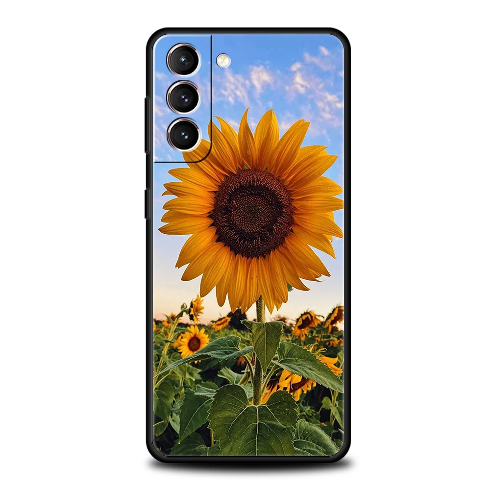 Vibrant Yellow Sunflower Soft Phone Case Cover