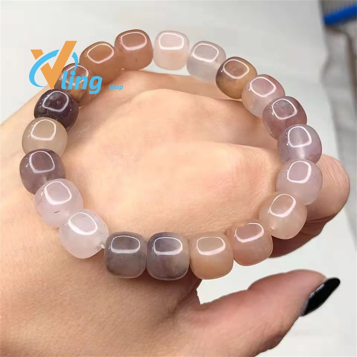 Golden Jade Violet Bracelet Color Old Bead Women's Live Broadcast Exquisite Fashion Gift Charm Retro Jewelry Amulet Simple Versa