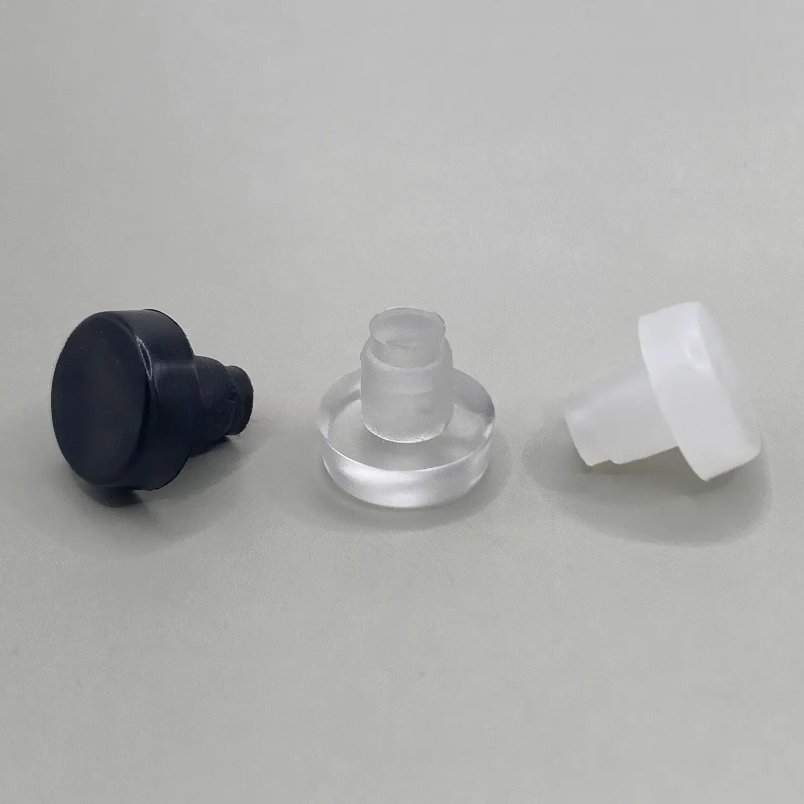 50Pcs M5 M6 Glass Top Table Furniture Embedded Bumper with Stem Rubber Screw Hole Plug Anti Slip Foot Pads Cabinet Door Grippers rubber caps silicone rubber caps table foot pad