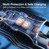 QOOVI 80W ładowarka samochodowa PD USB typ C podwójny Port USB ładowarka do telefonu szybkie ładowanie dla iPhone 13 Xiaomi Samsung iPad laptopy tablety 6