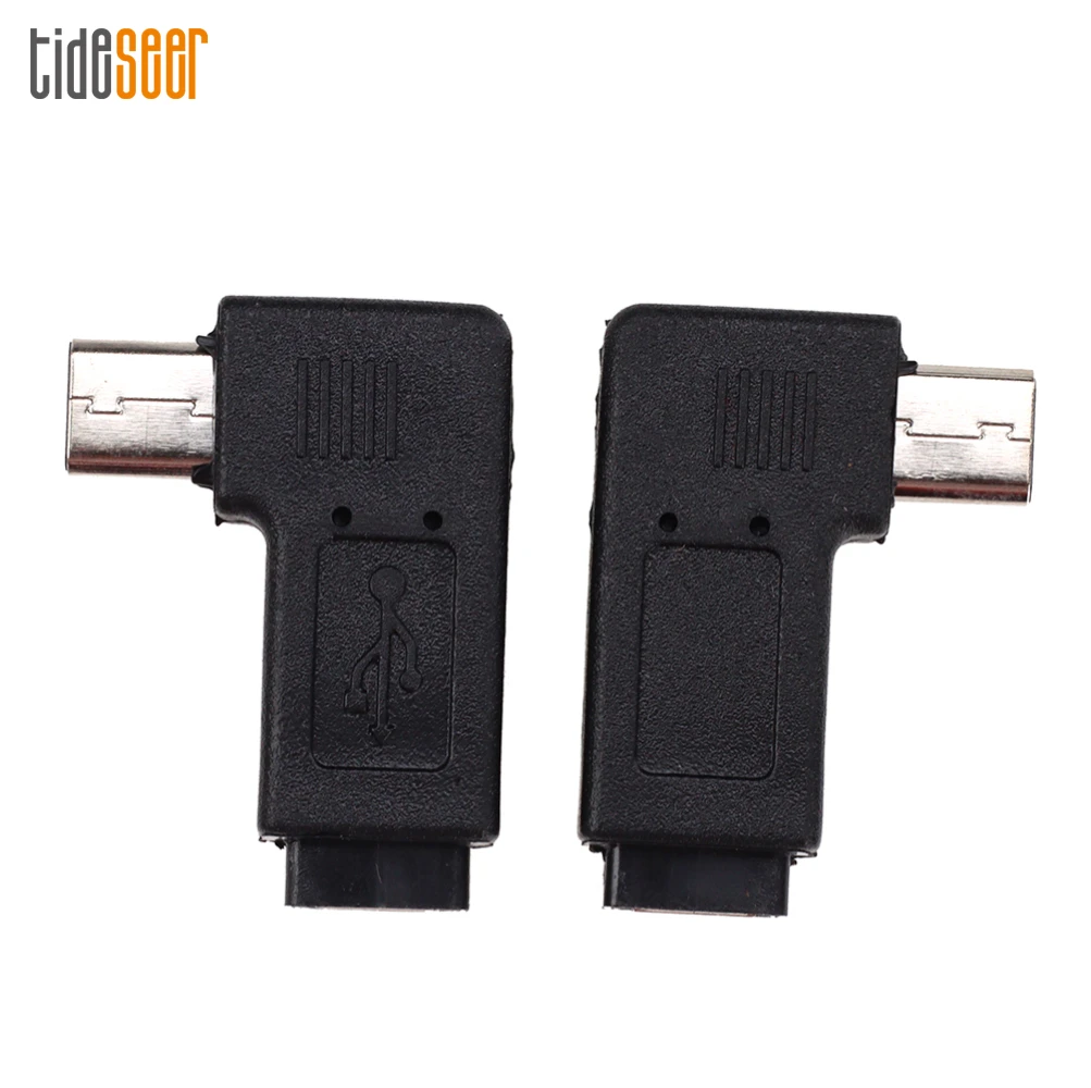 

1000 шт. 90 градусов правый левый угол Micro Usb штекер на Micro USB гнездо переходник конвертер