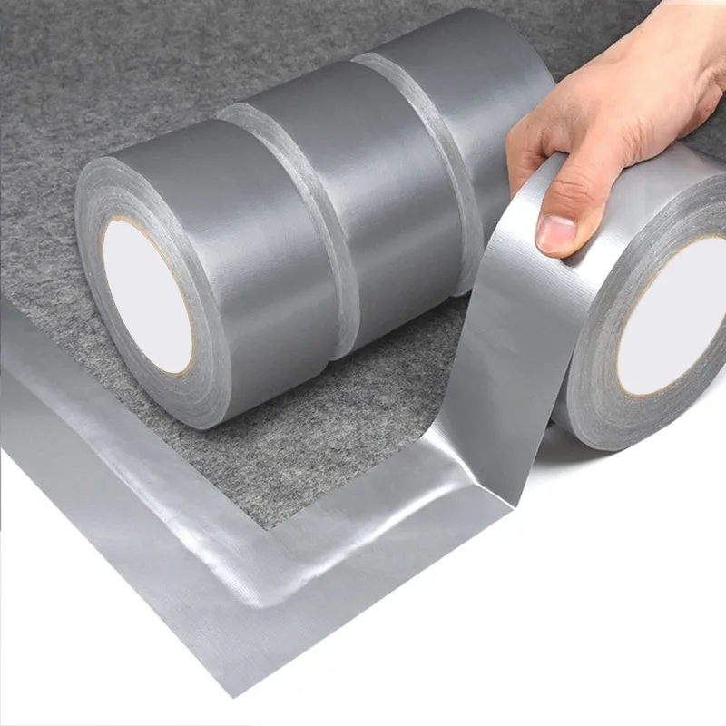 

Super Sticky Cloth Duct Tape Carpet Floor Waterproof Tapes High Viscosity Silvery Grey Adhesive Tape DIY Home Decoration 10meter