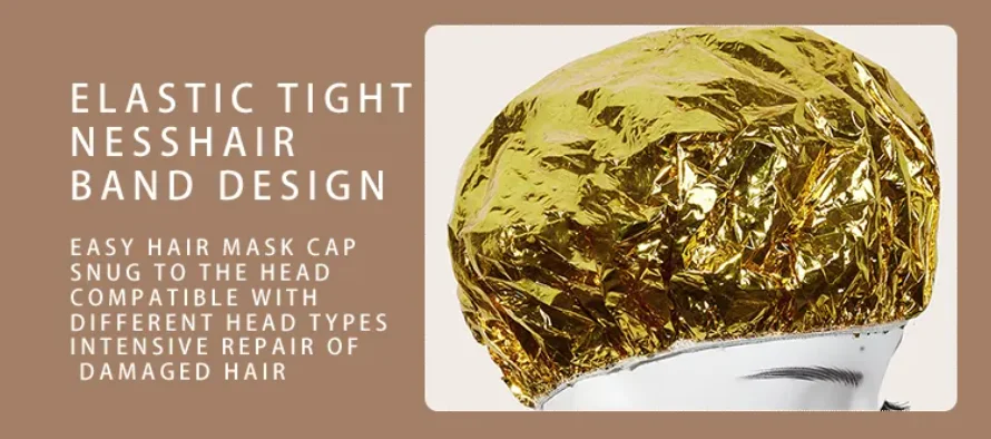 Description Picture 6 of itemReusable Processing Cap for Hair Deep Conditioning Coloring Cap for Hair Aluminum Thermic Silver Foil Cap