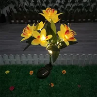 Solar LED Orchid Lights landscape Lamp Outdoor Waterproof Lawn Lamp for Villa Aisle Corridor Garden Holiday Christmas Decoration 1