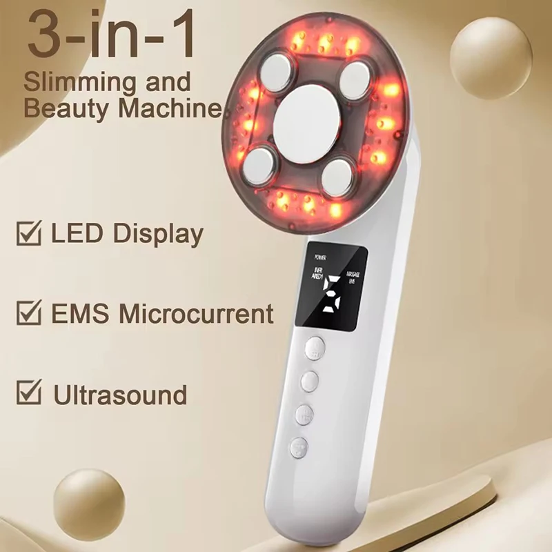 3 in 1 Cordless EMS Slimming Beauty Machine Cellulite Body Massager Tool Skin Tighten Device for Home Use on Belly Arm Waist Leg