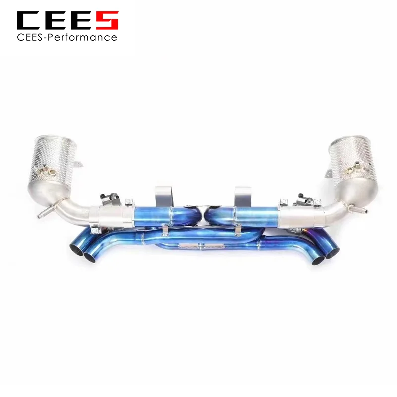 Cees Catback Scarico Per Porsche 911 992 Carrera 4S 3.0T 2019-2021 Valvola In Lega Di Titanio Silenziatore Sistema Di Scarico Scarico Downpipe