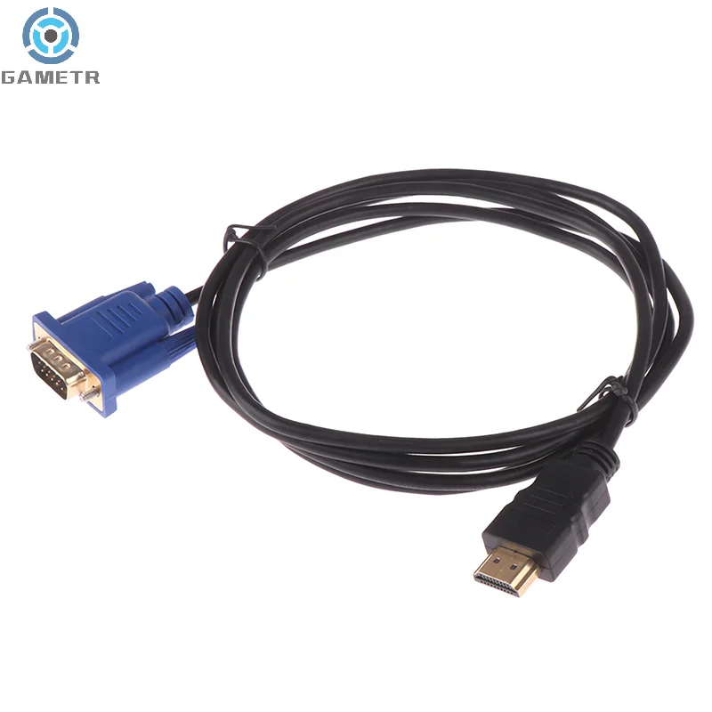HDMI Cable 1.8M HDMI To VGA 1080P HD With Audio Adapter Cable TO VGA Black Optical