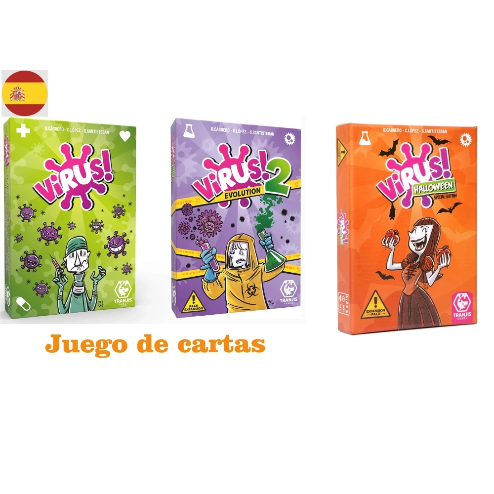 In Spanish Version In English Virus Card Game The Contagiously Virus 2 Card Correct Version Party Game For Fun Family Games card games virus game cards